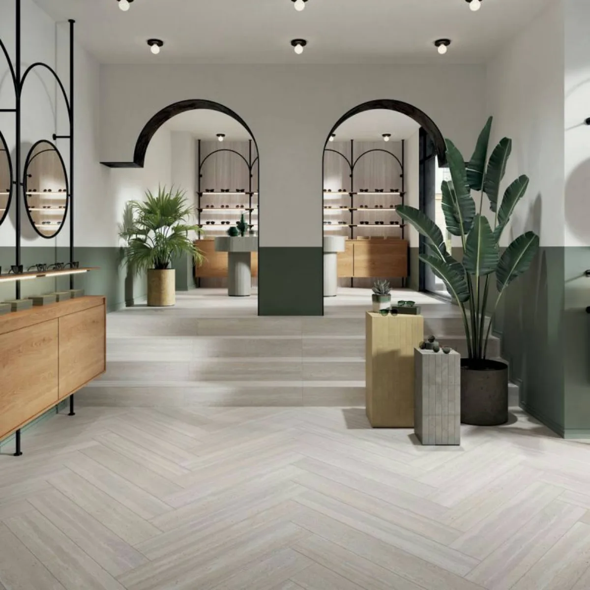 Dorica Avorio in a commercial space