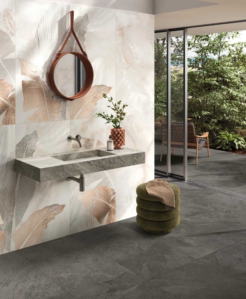 Slate Antracite in a bathroom