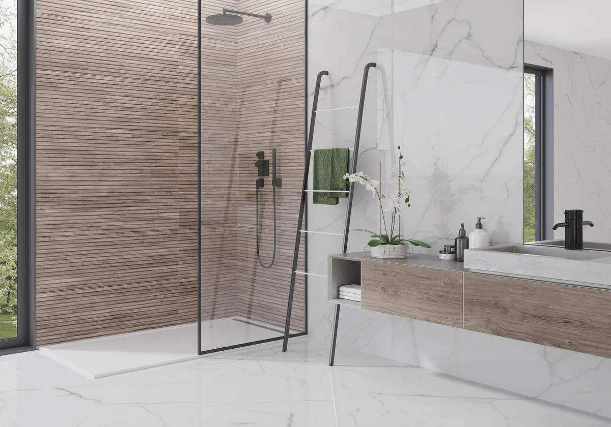Slats Roble in a bathroom