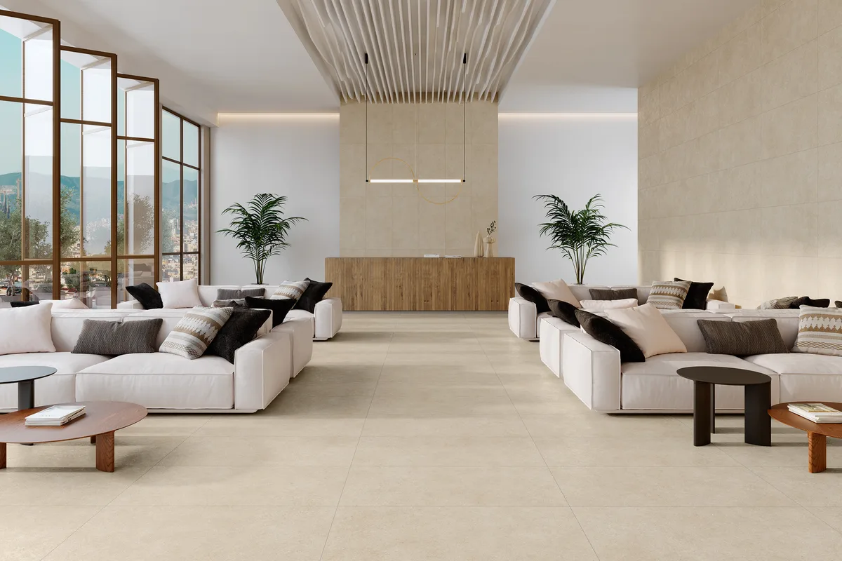 Lomma Beige in a hallway