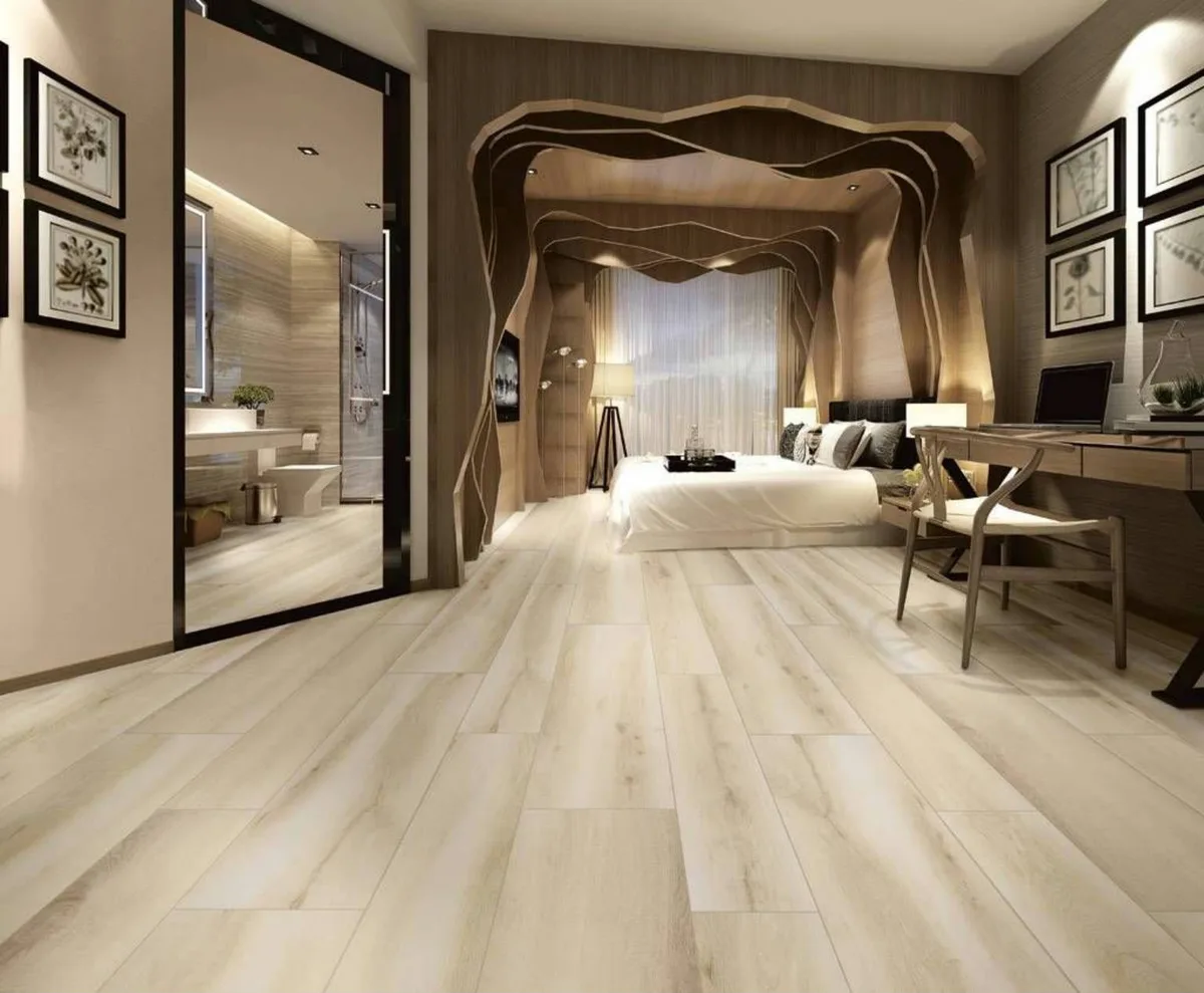 Hollywood Almond in a bedroom