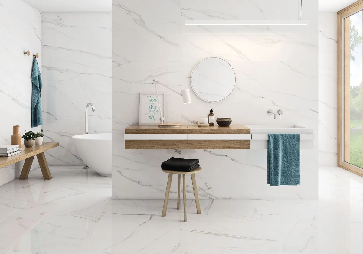 Naples White in a bathroom