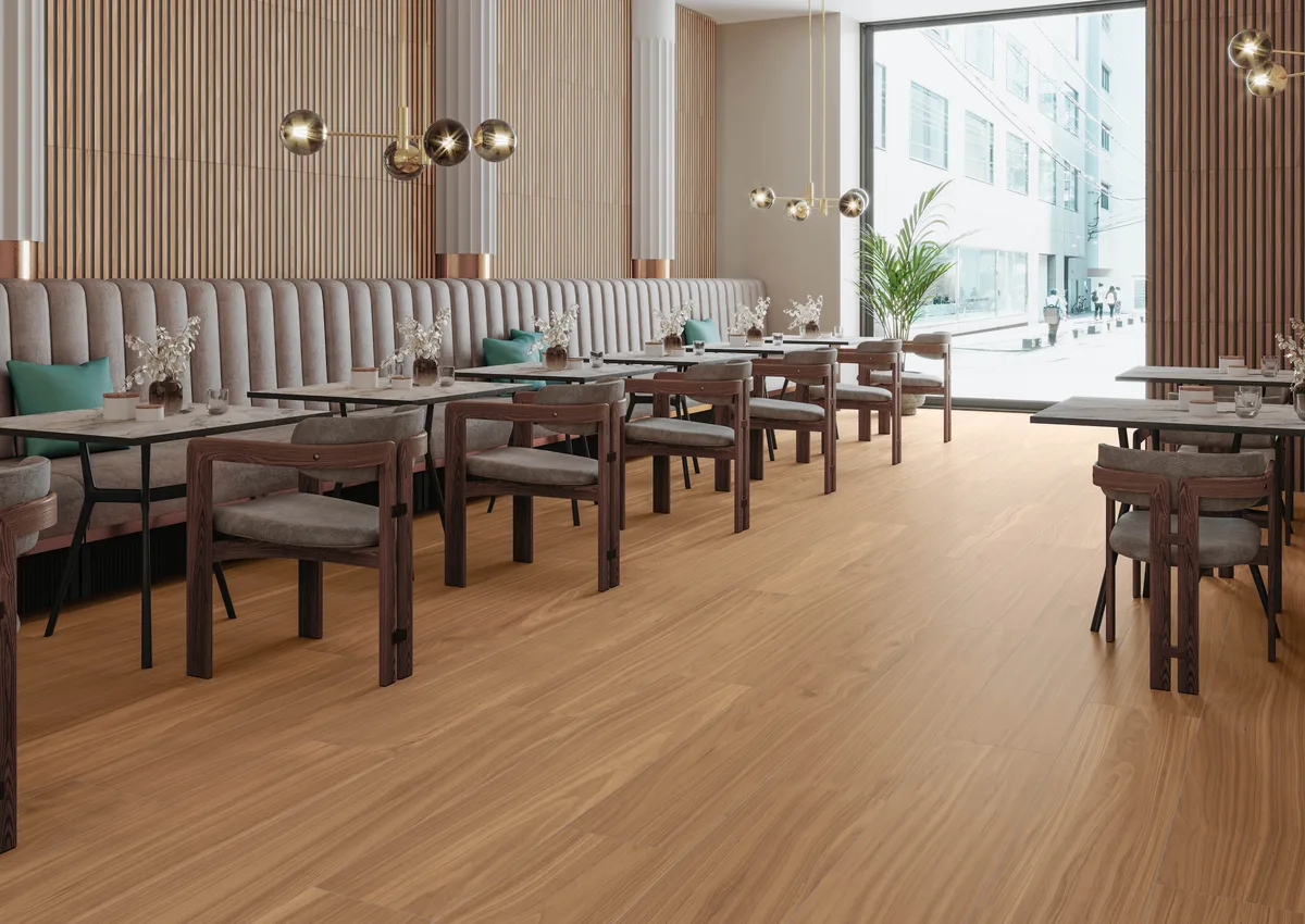 Nogal Maple in a commercial space