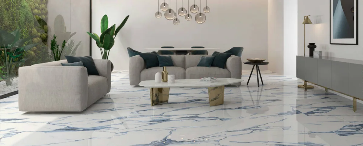 Calacatta Blue in a living space