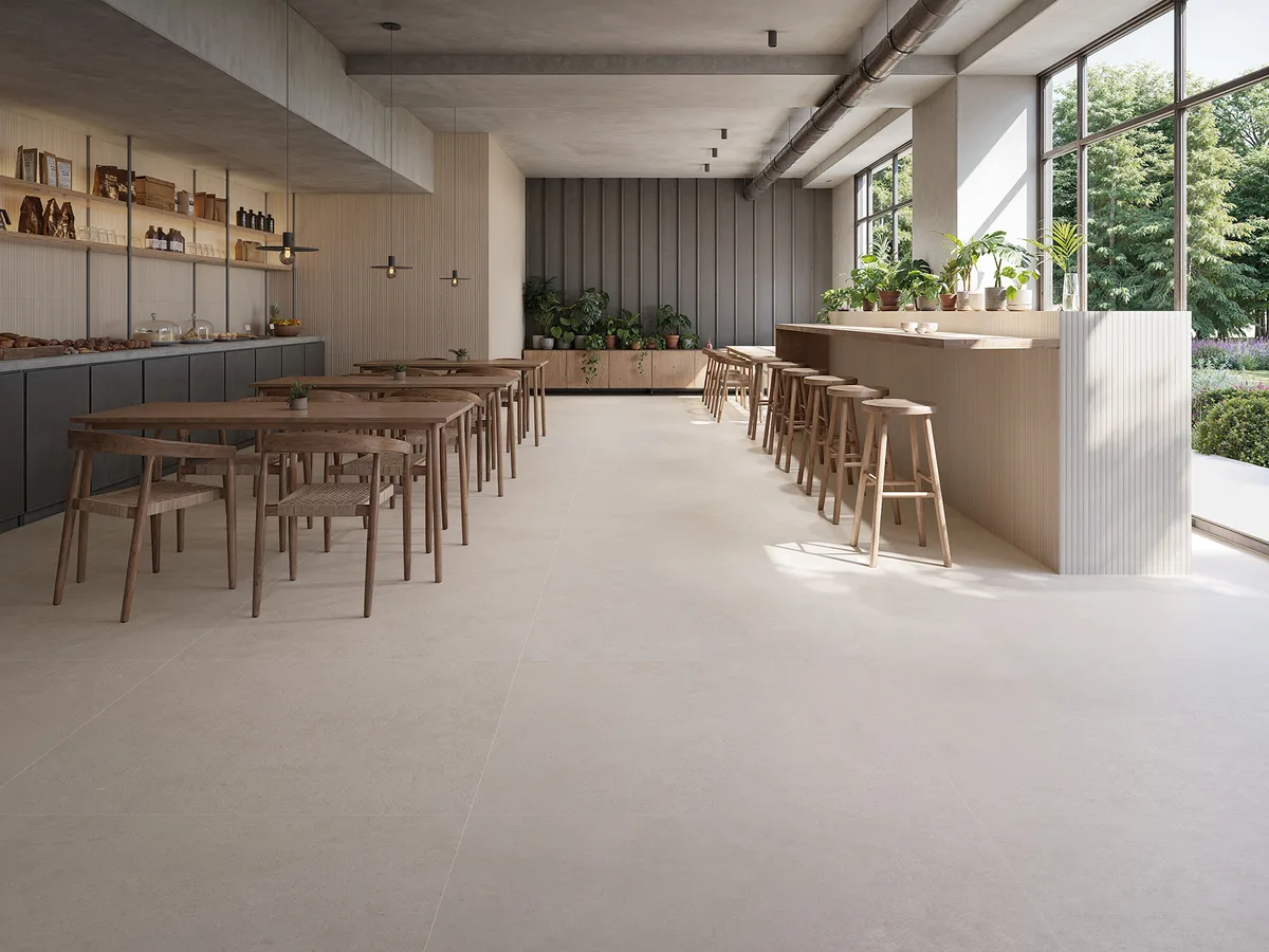 Decor Byron Sand in a commercial space