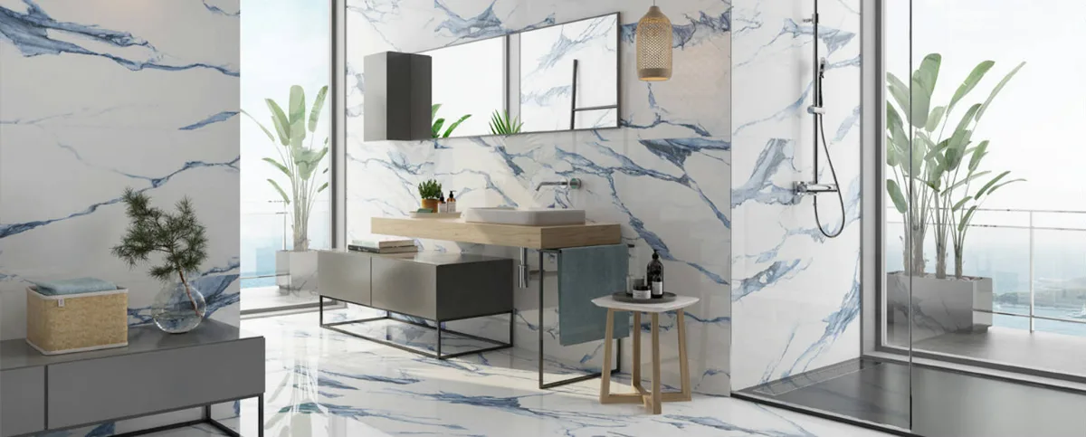 Calacatta Blue in a living space